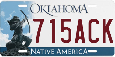 OK license plate 715ACK