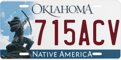 OK license plate 715ACV