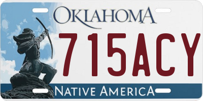 OK license plate 715ACY