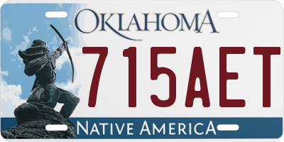 OK license plate 715AET