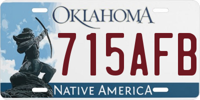 OK license plate 715AFB
