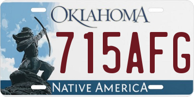 OK license plate 715AFG