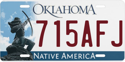 OK license plate 715AFJ