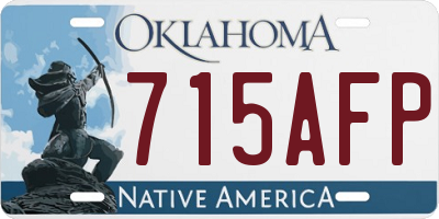 OK license plate 715AFP