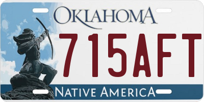 OK license plate 715AFT