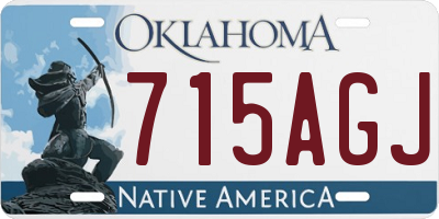 OK license plate 715AGJ