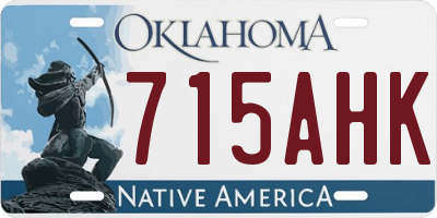 OK license plate 715AHK