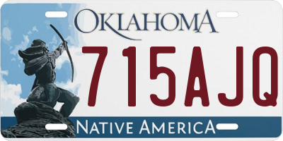 OK license plate 715AJQ