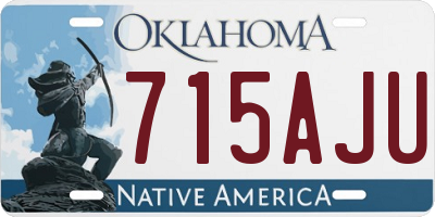 OK license plate 715AJU