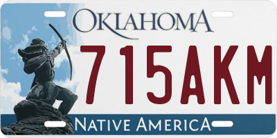 OK license plate 715AKM