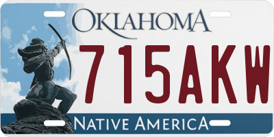 OK license plate 715AKW