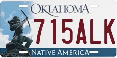 OK license plate 715ALK