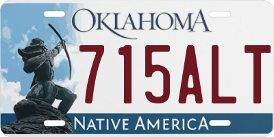 OK license plate 715ALT