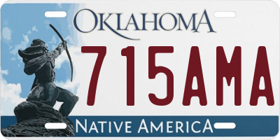 OK license plate 715AMA