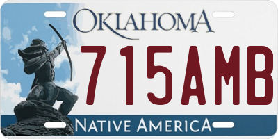 OK license plate 715AMB