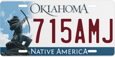 OK license plate 715AMJ