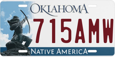 OK license plate 715AMW