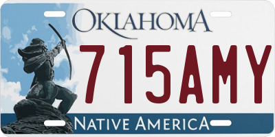 OK license plate 715AMY