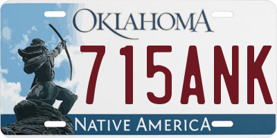 OK license plate 715ANK