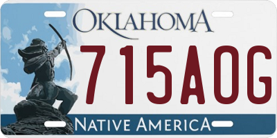 OK license plate 715AOG