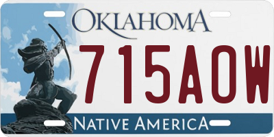 OK license plate 715AOW