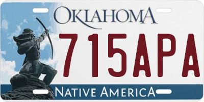 OK license plate 715APA