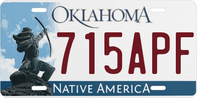 OK license plate 715APF