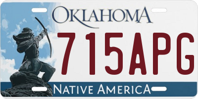 OK license plate 715APG
