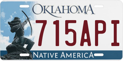 OK license plate 715API