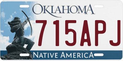 OK license plate 715APJ