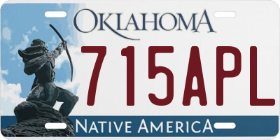 OK license plate 715APL