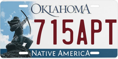 OK license plate 715APT