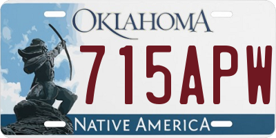 OK license plate 715APW
