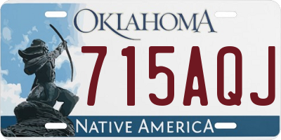 OK license plate 715AQJ