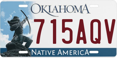 OK license plate 715AQV