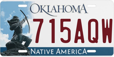 OK license plate 715AQW