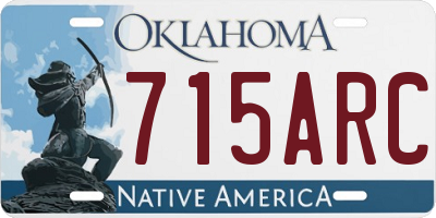 OK license plate 715ARC