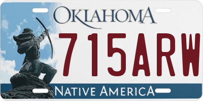 OK license plate 715ARW