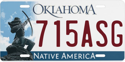 OK license plate 715ASG