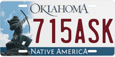OK license plate 715ASK
