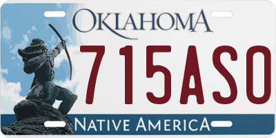 OK license plate 715ASO