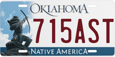 OK license plate 715AST