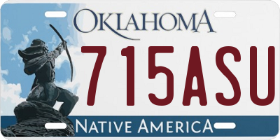 OK license plate 715ASU