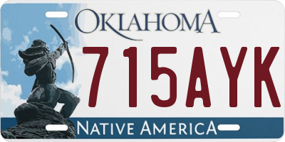 OK license plate 715AYK