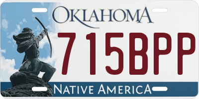 OK license plate 715BPP