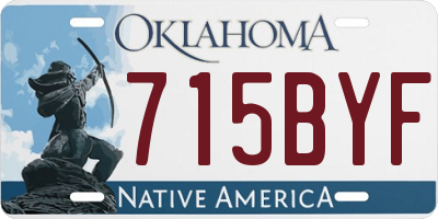 OK license plate 715BYF