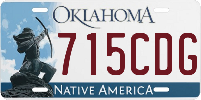 OK license plate 715CDG
