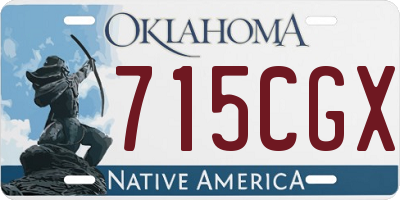 OK license plate 715CGX