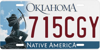 OK license plate 715CGY