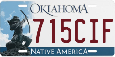 OK license plate 715CIF